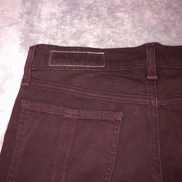 rag & bone Women's Mulberry/ Burgundy Skinny Jeans - Picture 6 of 15